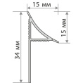 Бордюр для ванны и столешниц 1,85м 34*15 мм (24шт) ВС25
