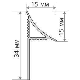 Бордюр для ванны и столешниц 1,85м 34*15 мм (24шт) ВС25
