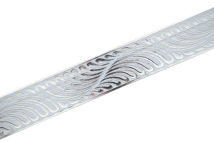 Бленда Жар-Птица  цвет  Серебро/ Белый  ширина  7 см   (25м)