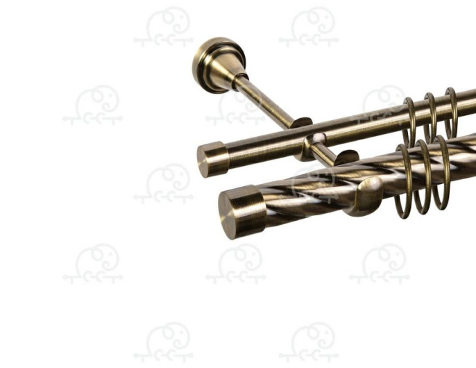 Карниз кованый 2-рядн 2,0 м d-16К/16Г Антик  Grace