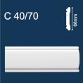 С40/70 Плинтус Солид потолочный белый 68мм 2м (80) 