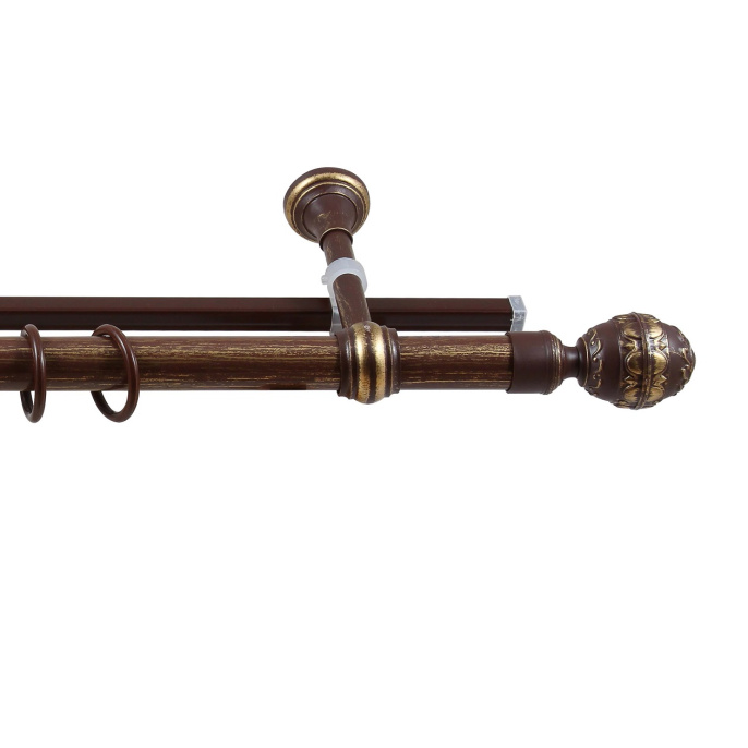 Карниз Валанс + У-шина 2,0 Орех/патина