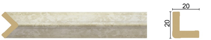 Багет Угол 1У2-2М Пудровый  (40)