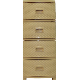 Комод Ротанг 4 яруса Бежевый 