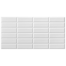 ЛП Белая белый шов Плитка листовая панель 957*482 мм 10 GRACE